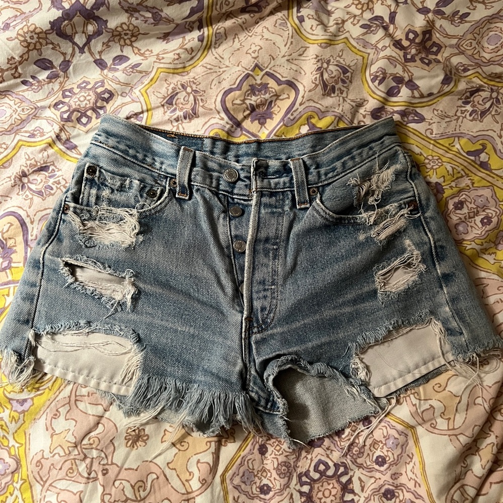 Levi Distressed Denim Shorts